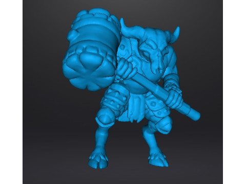 RHINOTAUR WARRIOR MINIATURE MODEL FANTASY GAMES RPG DND 3Dプリントモデル