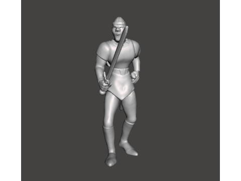 DIRK THE DARING MINIATURE MODEL FIGURE FOR FANTASY GAMES RPG DND 3D Print Model