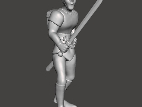 DIRK THE DARING MINIATURE MODEL FIGURE FOR FANTASY GAMES RPG DND 3D Принт Модель