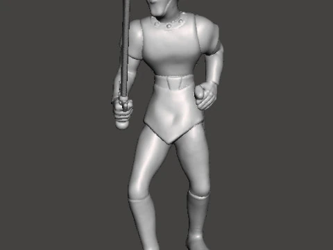 DIRK THE DARING MINIATURE MODEL FIGURE FOR FANTASY GAMES RPG DND 3D Print Model
