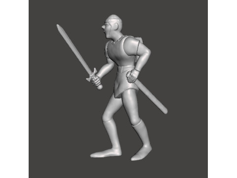 DIRK THE DARING MINIATURE MODEL FIGURE FOR FANTASY GAMES RPG DND 3D Принт Модель