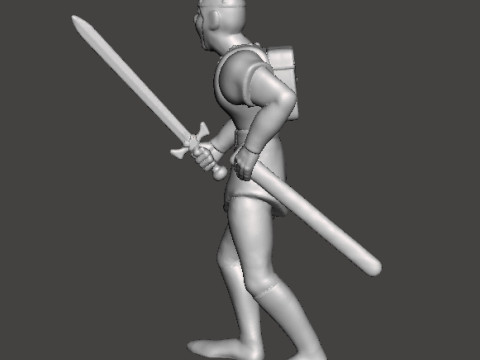 DIRK THE DARING MINIATURE MODEL FIGURE FOR FANTASY GAMES RPG DND 3D Принт Модель