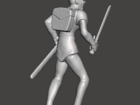 DIRK THE DARING MINIATURE MODEL FIGURE FOR FANTASY GAMES RPG DND 3D Принт Модель