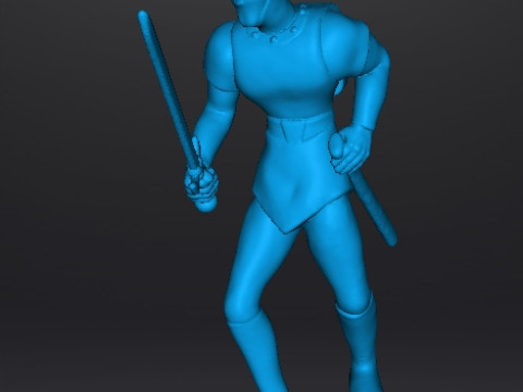DIRK THE DARING MINIATURE MODEL FIGURE FOR FANTASY GAMES RPG DND 3D Принт Модель