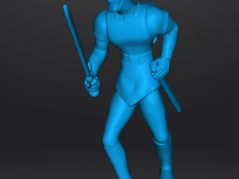 DIRK THE DARING MINIATURE MODEL FIGURE FOR FANTASY GAMES RPG DND 3D Print Model