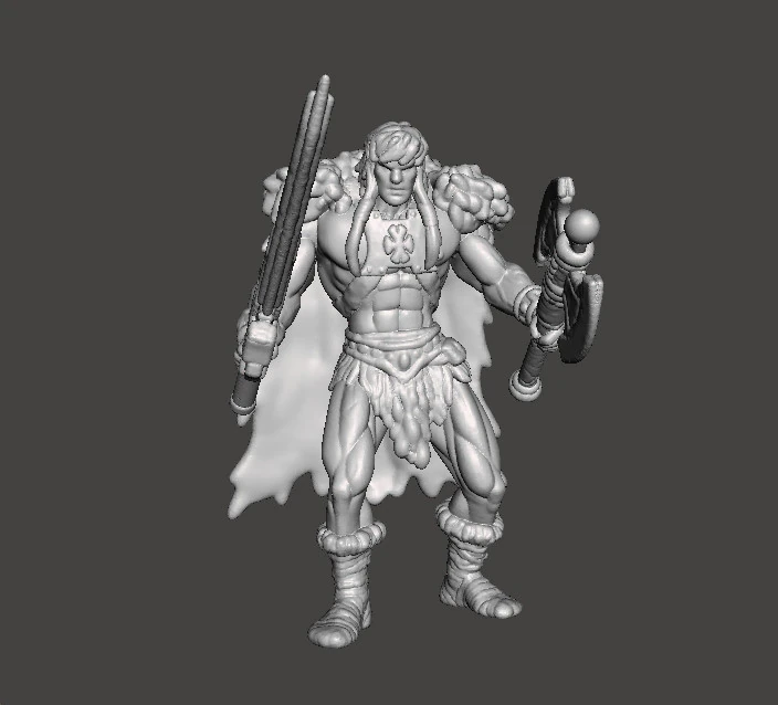 KING GRAYSKULL2002 MODELLO IN MINIATURA PER GIOCHI FANTASY RPG DND Modello di stampa 3D .c4d .max .obj .3ds .fbx .stl .blend