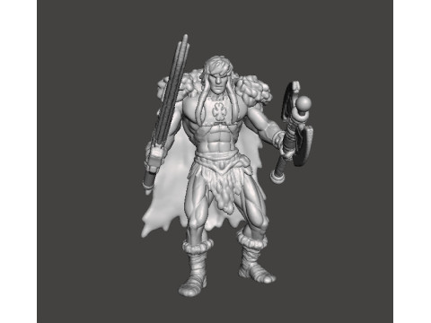 KING GRAYSKULL2002 MINIATURE MODEL FIGURE FOR FANTASY GAMES RPG DND 3D-printmodel