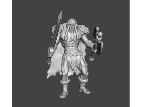 GAMBAR MODEL MINIATUR KING GRAYSKULL2002 UNTUK GAME FANTASY RPG DND Model Cetak 3D
