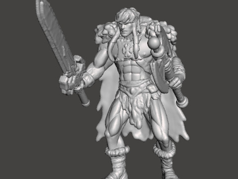 KING GRAYSKULL2002 MINIATURE MODEL FIGURE FOR FANTASY GAMES RPG DND 3D Принт Модель