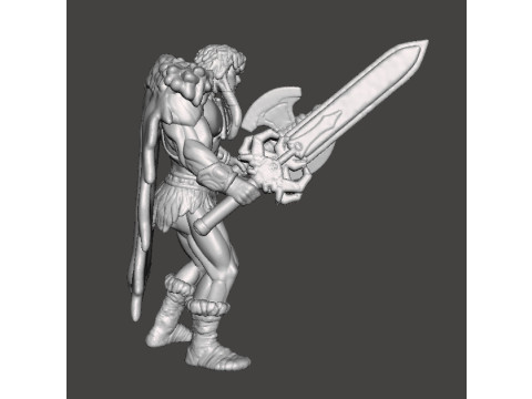 KING GRAYSKULL2002 MINIATURE MODEL FIGURE FOR FANTASY GAMES RPG DND 3D Принт Модель