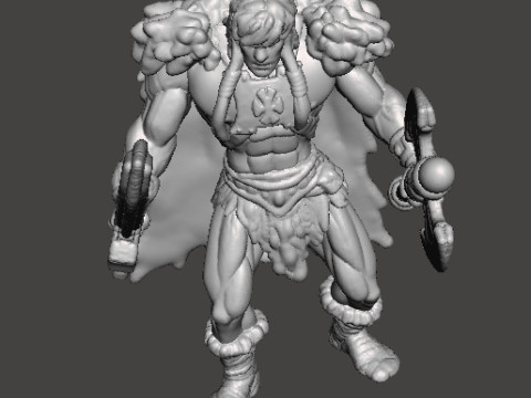 KING GRAYSKULL2002 MINIATURE MODEL FIGURE FOR FANTASY GAMES RPG DND 3D Принт Модель