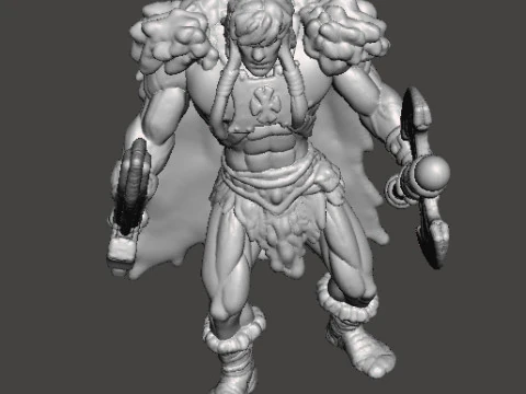 KING GRAYSKULL2002 MODELLO IN MINIATURA PER GIOCHI FANTASY RPG DND Modello di stampa 3D