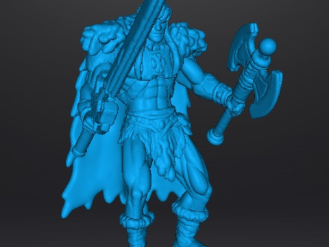 KING GRAYSKULL2002 MINIATURE MODEL FIGURE FOR FANTASY GAMES RPG DND 3D Принт Модель