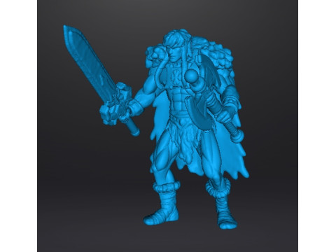 KING GRAYSKULL2002 MINIATURE MODEL FIGURE FOR FANTASY GAMES RPG DND 3D Принт Модель
