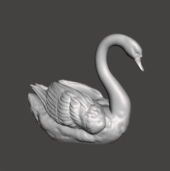 CYGNE FIGURINE R&Eacute;ALISTE MOD&Egrave;LE CR&Eacute;ATURE ANIMALE FAUNE NATURE Modèles 3D en vedette .c4d .max .obj .3ds .fbx .stl .blend 