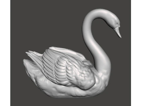 CYGNE FIGURINE R&Eacute;ALISTE MOD&Egrave;LE CR&Eacute;ATURE ANIMALE FAUNE NATURE Modèles 3D en vedette
