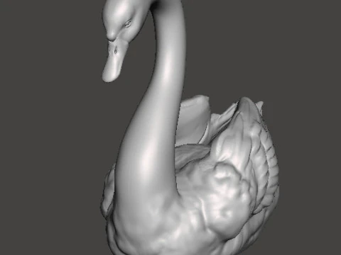 CYGNE FIGURINE R&Eacute;ALISTE MOD&Egrave;LE CR&Eacute;ATURE ANIMALE FAUNE NATURE Modèles 3D en vedette