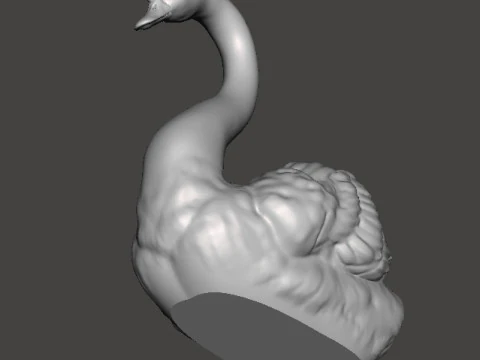 CYGNE FIGURINE R&Eacute;ALISTE MOD&Egrave;LE CR&Eacute;ATURE ANIMALE FAUNE NATURE Modèles 3D en vedette