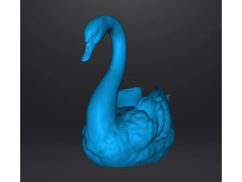 CYGNE FIGURINE R&Eacute;ALISTE MOD&Egrave;LE CR&Eacute;ATURE ANIMALE FAUNE NATURE Modèles 3D en vedette