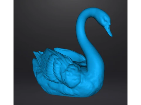 CYGNE FIGURINE R&Eacute;ALISTE MOD&Egrave;LE CR&Eacute;ATURE ANIMALE FAUNE NATURE Modèles 3D en vedette