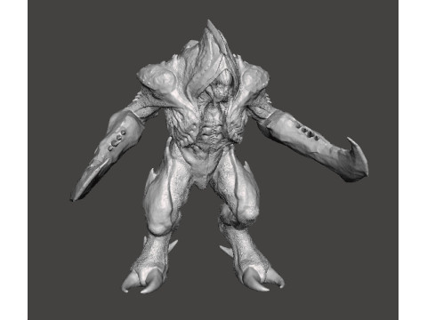 COSMIC BARON DEMON MINIATURE MODEL FIGURE FOR FANTASY OR SCIFI GAMES RPG DND 3D Baskı Modeli