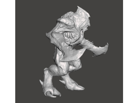 COSMIC BARON DEMON MINIATURE MODEL FIGURE FOR FANTASY OR SCIFI GAMES RPG DND 3D Baskı Modeli
