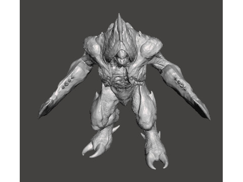 COSMIC BARON DEMON MINIATURE MODEL FIGURE FOR FANTASY OR SCIFI GAMES RPG DND 3D Baskı Modeli