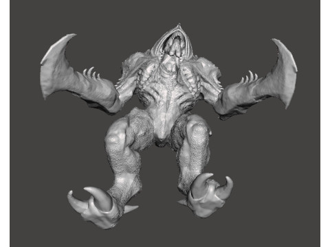 COSMIC BARON DEMON MINIATURE MODEL FIGURE FOR FANTASY OR SCIFI GAMES RPG DND 3D Baskı Modeli