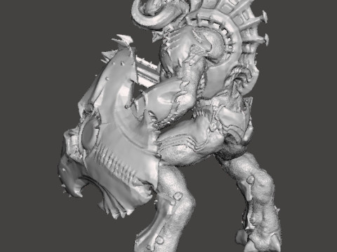 ARMORED TITAN DEMON W BLADED MACE MINIATURE MODEL FIGURE FOR FANTASY OR SCIFI GAMES RPG DND Modello di stampa 3D