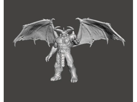 SKRZYDŁY CYBER TYRANT DEMON MINIATUROWY MODEL FIGURKI DO GIER FANTASY LUB SCIFI RPG DND Model do druku 3D