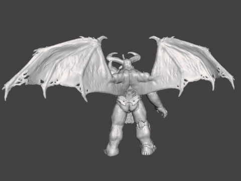 WINGED CYBER TYRANT DEMON MINIATURE MODEL FIGURE FOR FANTASY OR SCIFI GAMES RPG DND Model do druku 3D