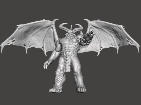 WINGED CYBER TYRANT DEMON MINIATURE MODEL FIGURE FOR FANTASY OR SCIFI GAMES RPG DND Model do druku 3D