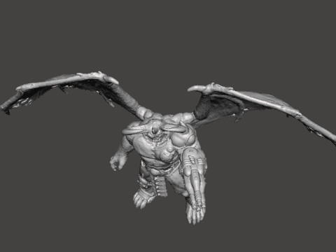 WINGED CYBER TYRANT DEMON MINIATURE MODEL FIGURE FOR FANTASY OR SCIFI GAMES RPG DND Model do druku 3D