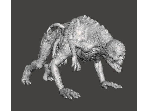 THE HOUND DEMON MINIATURE MODEL FIGURE FOR FANTASY OR HORROR GAMES RPG DND 3D Print Model