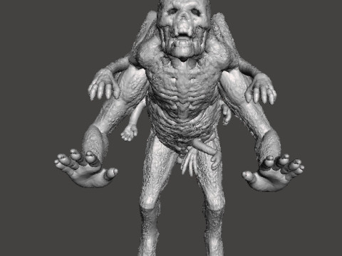 THE HOUND DEMON MINIATURE MODEL FIGURE FOR FANTASY OR HORROR GAMES RPG DND Modello di stampa 3D