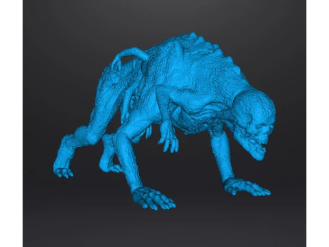 THE HOUND DEMON MINIATURE MODEL FIGURE FOR FANTASY OR HORROR GAMES RPG DND 3D Print Model
