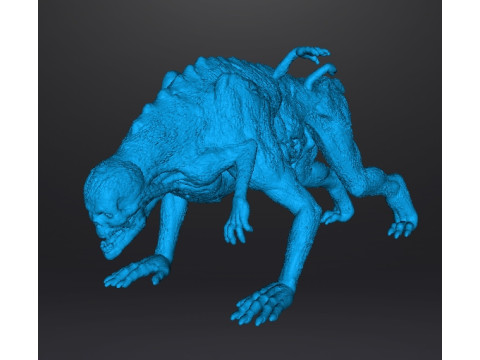THE HOUND DEMON MINIATURE MODEL FIGURE FOR FANTASY OR HORROR GAMES RPG DND Modello di stampa 3D