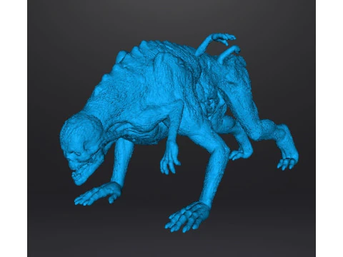 THE HOUND DEMON MINIATURE MODEL FIGURE FOR FANTASY OR HORROR GAMES RPG DND 3D Print Model
