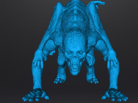 THE HOUND DEMON MINIATURE MODEL FIGURE FOR FANTASY OR HORROR GAMES RPG DND Modello di stampa 3D