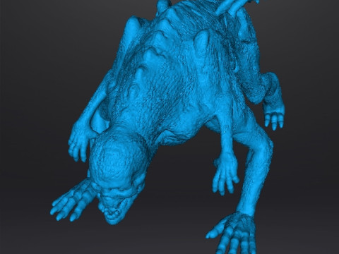 THE HOUND DEMON MINIATURE MODEL FIGURE FOR FANTASY OR HORROR GAMES RPG DND Modello di stampa 3D