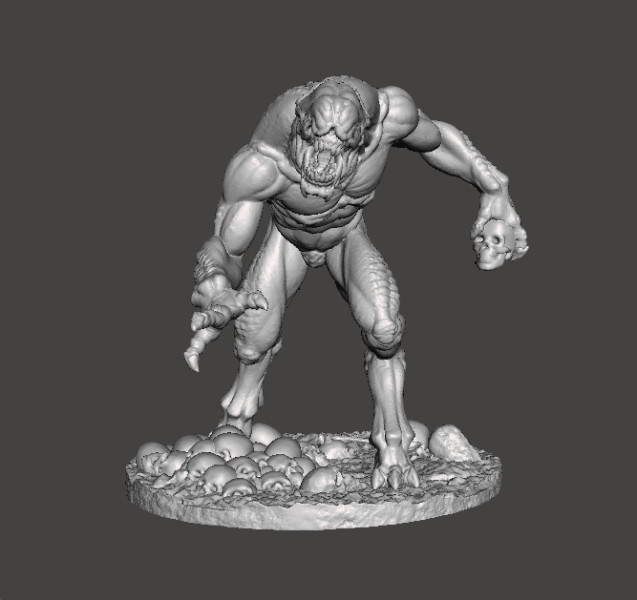 HELLKNIGHT DEMON MINIATURE MODEL FIGURE FOR FANTASY OR SCIFI GAMES RPG DND Modèles 3D en vedette .c4d .max .obj .3ds .fbx .stl .blend