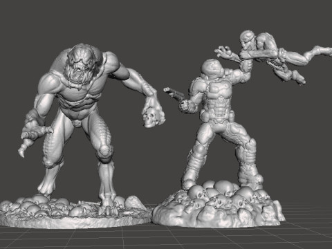 HELLKNIGHT DEMON MINIATURE MODEL FIGURE FOR FANTASY OR SCIFI GAMES RPG DND Modèles 3D en vedette