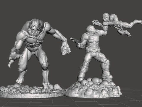 FIGURA MODELO EN MINIATURA DE DEMONIO HELLKNIGHT PARA JUEGOS DE FANTAS&Iacute;A O SCIFI RPG DND Modelo de impresión 3D