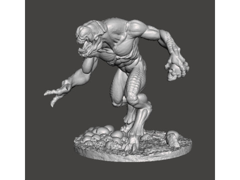 HELLKNIGHT DEMON MINIATURE MODEL FIGURE FOR FANTASY OR SCIFI GAMES RPG DND Modèles 3D en vedette