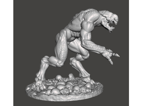 HELLKNIGHT DEMON MINIATURE MODEL FIGURE FOR FANTASY OR SCIFI GAMES RPG DND Modèles 3D en vedette