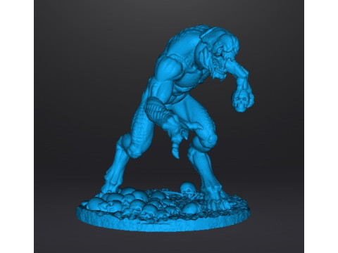 HELLKNIGHT DEMON MINIATURE MODEL FIGURE FOR FANTASY OR SCIFI GAMES RPG DND Modèles 3D en vedette