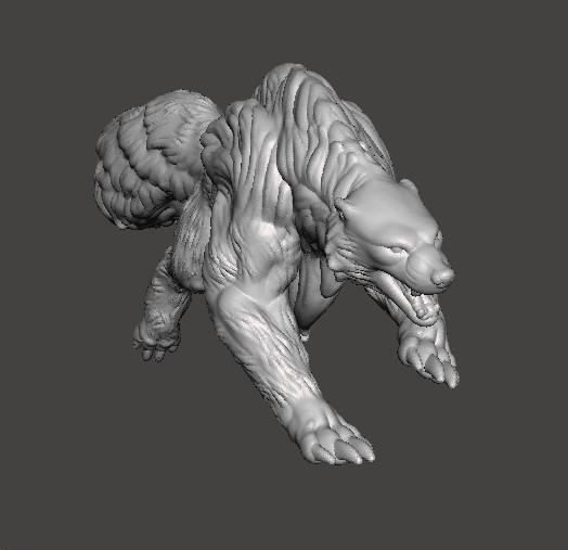 WILD WORG MINIATURE MODEL FOR FANTASY GAMES RPG DND Modelo de impresión 3D .c4d .max .obj .3ds .fbx .stl .blend 