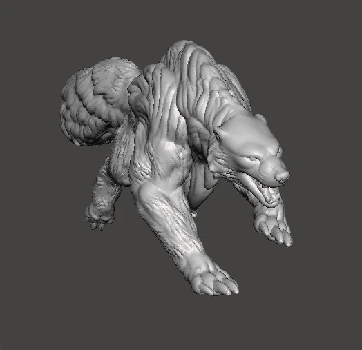 WILD WORG MINIATURE MODEL FOR FANTASY GAMES RPG DND 3D Print Model .c4d .max .obj .3ds .fbx .stl .blend 