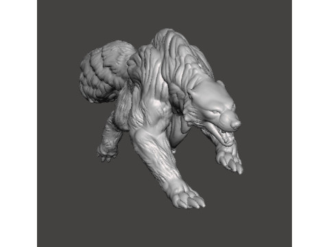 WILD WORG MINIATURE MODEL FOR FANTASY GAMES RPG DND 3D Print Model