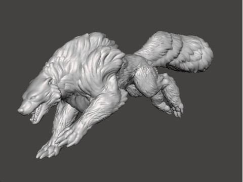 WILD WORG MINIATURE MODEL FOR FANTASY GAMES RPG DND Modelo de impresión 3D